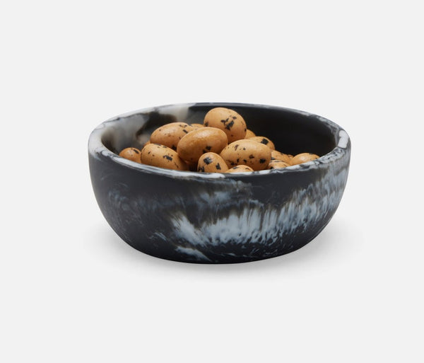 Hugo small Serving Bowl - Black Swirled, 4" Dia