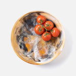 Hugo Serving Bowl - Black/Tan Swirled, 10"Dia