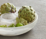 Hugo White Swirled Chip And Dip Bowl