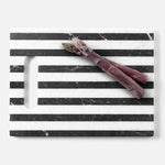 Marceau Serving Board - Black/White Striped