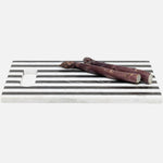 Marceau Serving Board - Black/White Striped