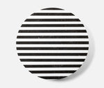 Marceau Lazy Susan - Black/White Striped, 16"Dia