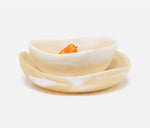 Mazzy Serving Bowls - Ivory Swirled, 2 Sizes