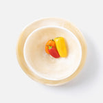 Mazzy Serving Bowls - Ivory Swirled, 2 Sizes