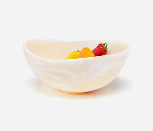 Mazzy Serving Bowls - Ivory Swirled, 2 Sizes