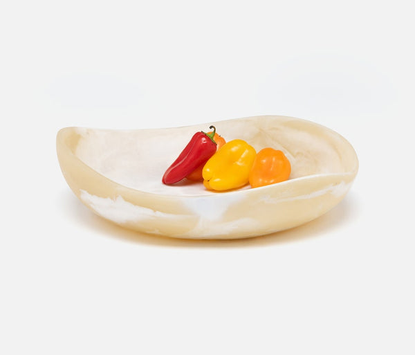 Mazzy Serving Bowls - Ivory Swirled, 2 Sizes