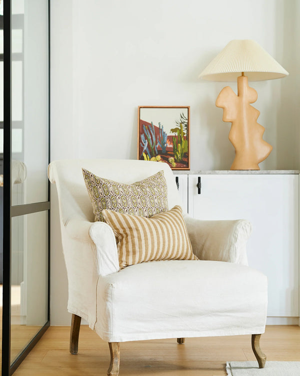 Bodrum Shell Linen Cushion, 12" x 18"