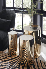 Round About Short Side Table, 9" Dia x 21"H