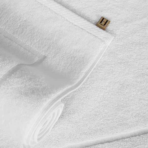 H by Frette Simple Border Bath Collection, White