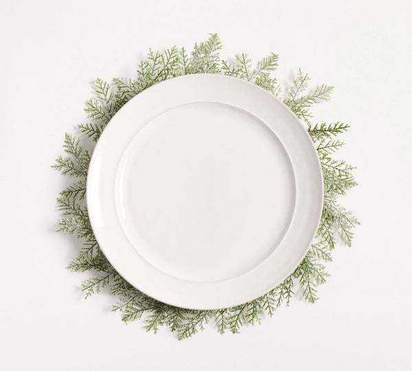 Snowy Wreath Charger, Set of 4