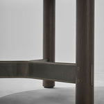 Stilt SideTable,  Smoked Oak, 18" Dia x 18"H