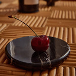Stone Coaster Set of 2, Black Silver