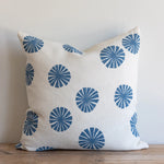 American Pie Pillow - French Blue, 22" x 22"