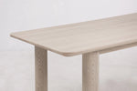 Arc 120" White Ash Dining Table , Nude