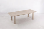 Arc 120" White Ash Dining Table , Nude