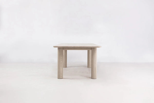 Arc 120" White Ash Dining Table , Nude