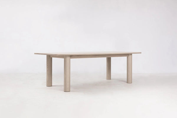 Arc 120" White Ash Dining Table , Nude