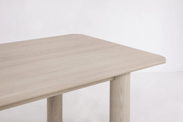 Arc 120" White Ash Dining Table , Nude