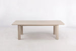 Arc 120" White Ash Dining Table , Nude