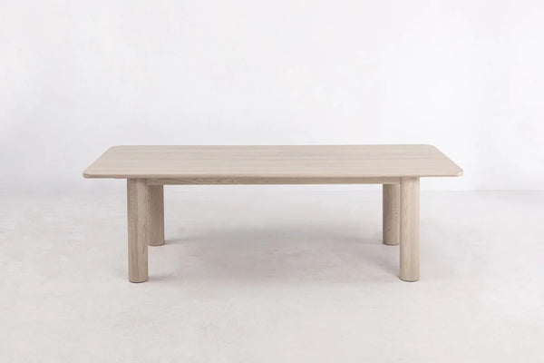 Arc 120" White Ash Dining Table , Nude