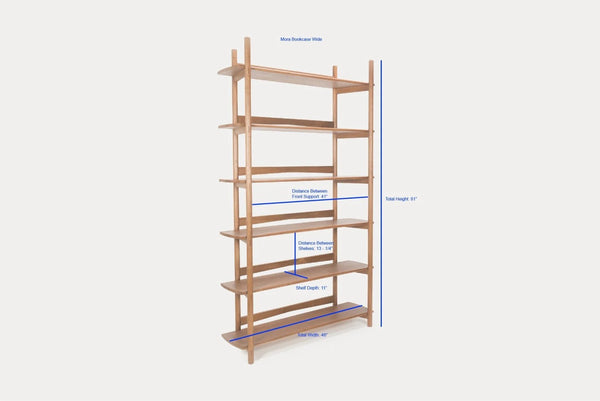 Mora Bookcase 48", Nude