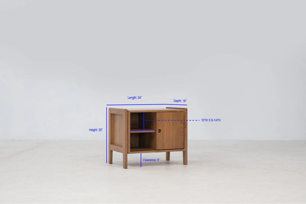 Plume 24" Nightstand, Nude