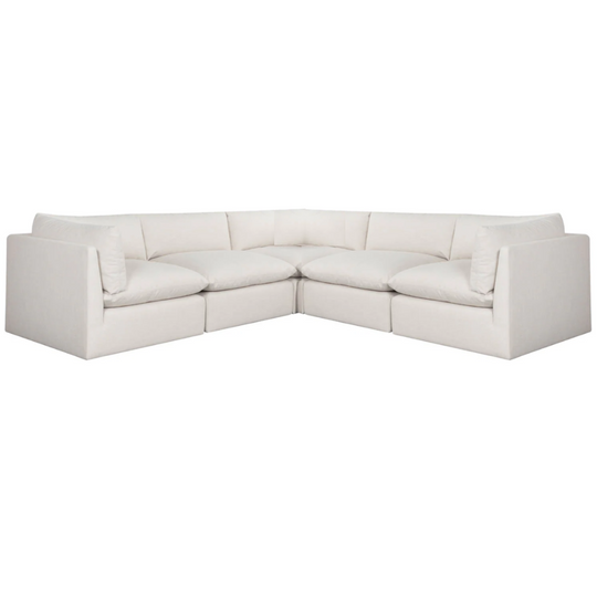 Reve L Shape Sectional, Effie Linen, 121.5" x 121.5"