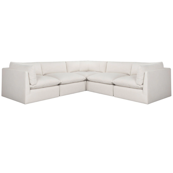Reve L Shape Sectional, Effie Linen, 121.5" x 121.5"