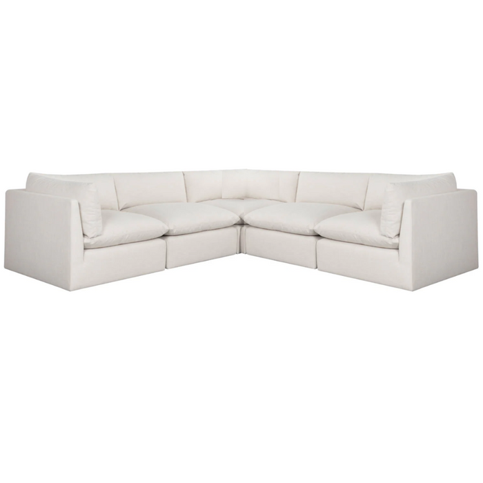 Reve L Shape Sectional, Effie Linen, 121.5" x 121.5"