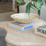 Isernia Travertine Coffee Table, 46″W x 29″D