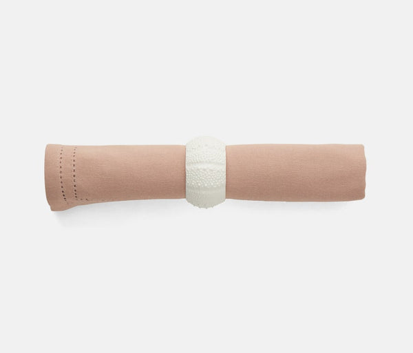 Marina White Sea Urchin Napkin Rings, S/4