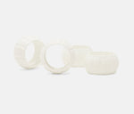 Marina White Sea Urchin Napkin Rings, S/4