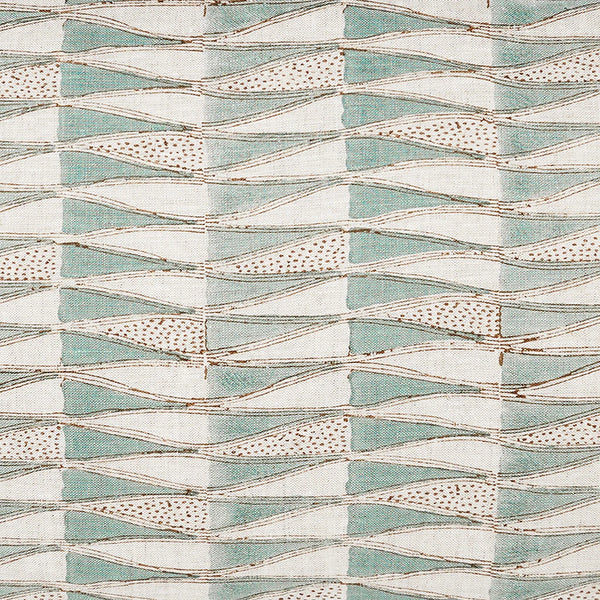 Tangier Oak Celadon Linen Cushion, 14" x 22"