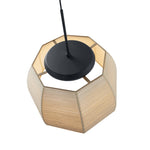 Tanit 24" Outdoor Pendant Light, Matte Black/Beige Thread Shade