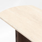 Tathra Console Table, Latte/Travertine, 59"W × 15.75"D × 29.5"H