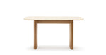 Tathra Console Table, Light Oak, Travertine, 59"W × 15.75"D × 29.5"H