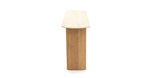Tathra Console Table, Light Oak, Travertine, 59"W × 15.75"D × 29.5"H