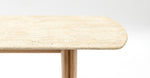 Tathra Console Table, Light Oak, Travertine, 59"W × 15.75"D × 29.5"H