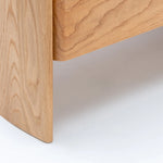 Tathra Nightstand,  Light Oak with Travertine Top, 21.7"W
