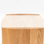 Tathra Nightstand,  Light Oak with Travertine Top, 21.7"W