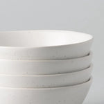 Speckled White Breakfast Bowls, Set of 4