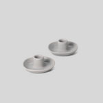 Dove Grey Candle Holders, Set of 2