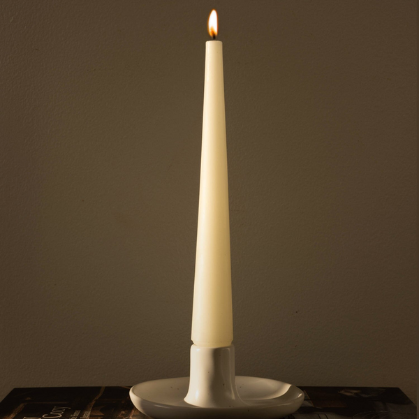 White Candle Holders, Set of 2, Available in 2 Sizes