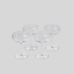 Clear Coupe Glasses, Set of 4