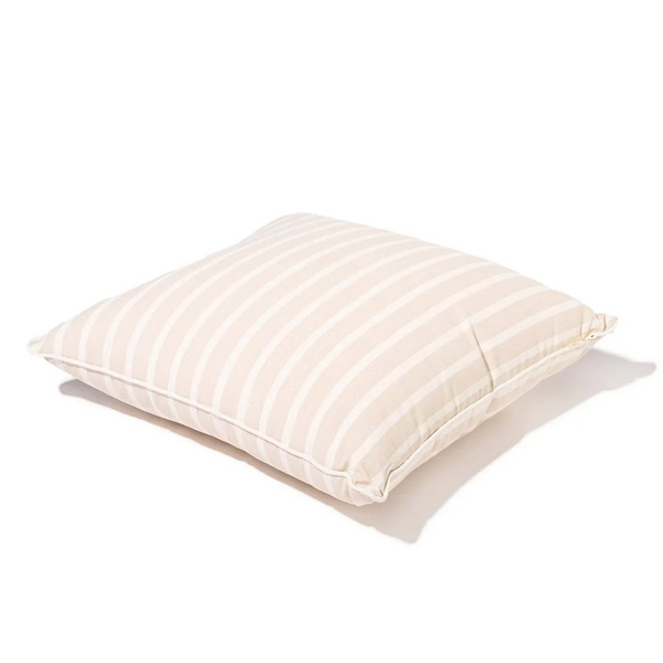 The Euro Throw Pillow - Monaco Natural Stripe, 26" x 26"