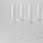 Clear Flute Glasses, Set of 4