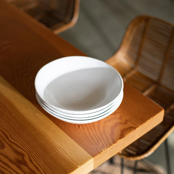 Pearl White Pasta Bowls, Set of 4
