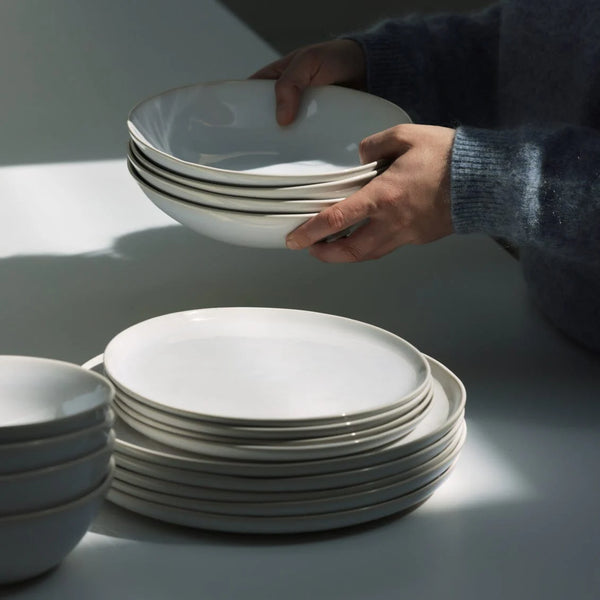 Pearl White Salad Plates, Set of 4