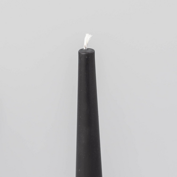 Black Taper Candles, Set of 2, Available in 2 Sizes