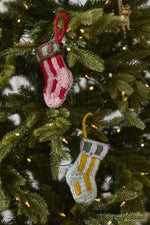 Tiny Stocking Ornament - Yellow, 4"W x 6"H